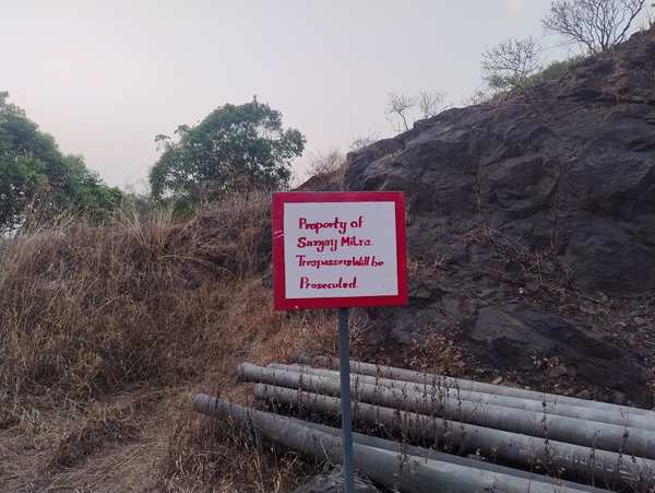 Property board at Sanjay Mitra land Vagamon Kerala
